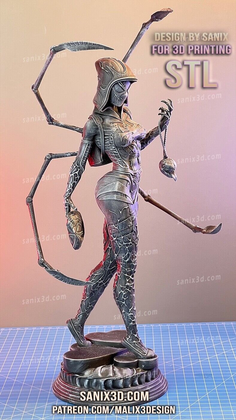 Gwenom Statue (3D Printed) Fan Art - ready to paint