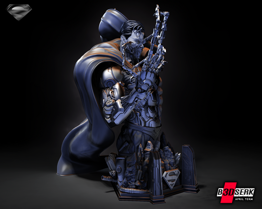 Cyborg Superman (DC) Bust Fan Art  - 3D Printed - 1/8 or 1/4 scale (385mm)