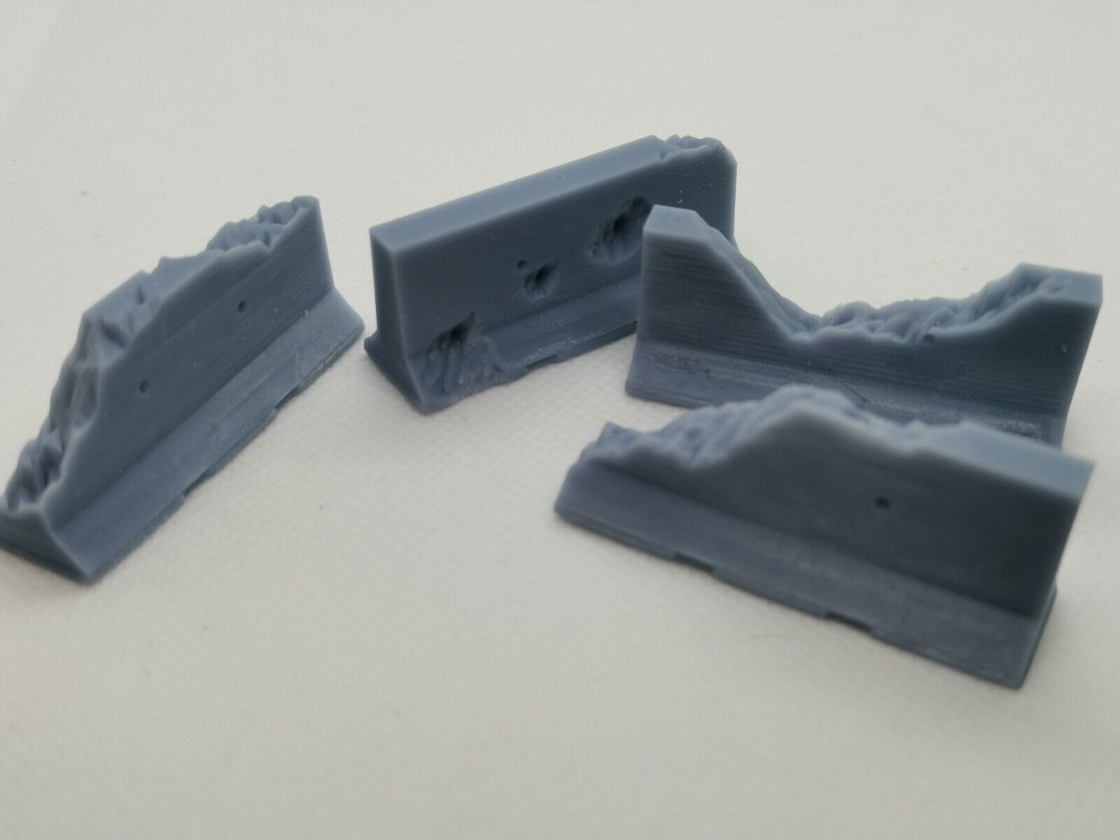 8 x Concrete Jersey Barriers - Compatible with Wargames / WH Scenery 40k etc