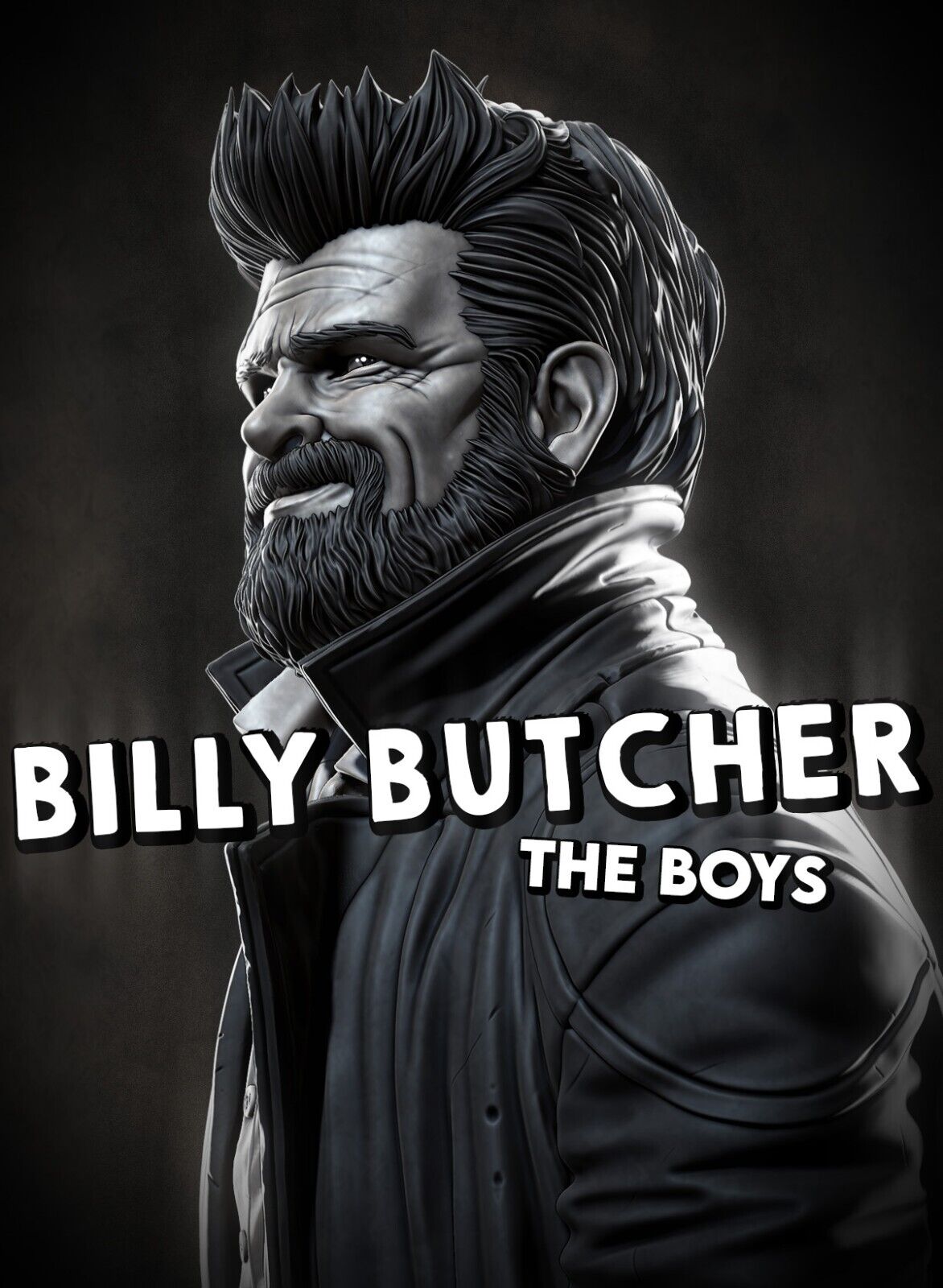 Billy Butcher (The Boys) Bust  Fan Art Resin Printed Unpainted - 4" to 8"