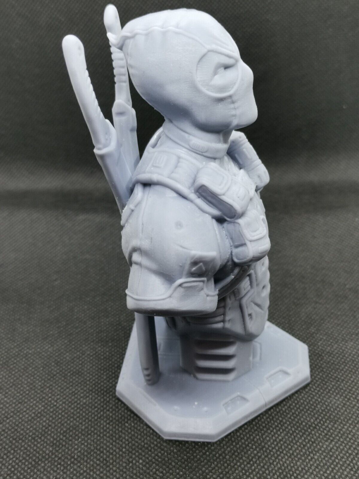 Deadpool Bust Hollow Model Printed Marvel 5" (125mm) Figure Ready To Paint
