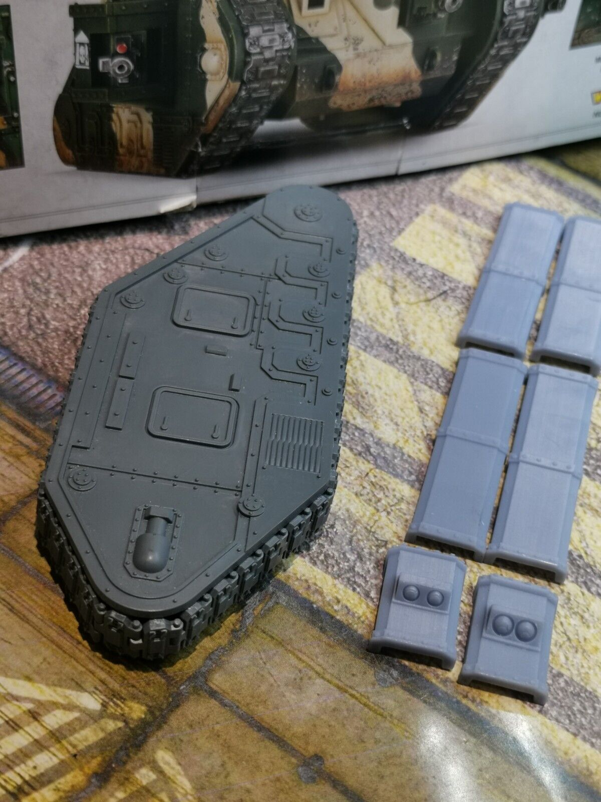 Resin 28mm Track Guards Set Compatible WH Leman Russ Tank