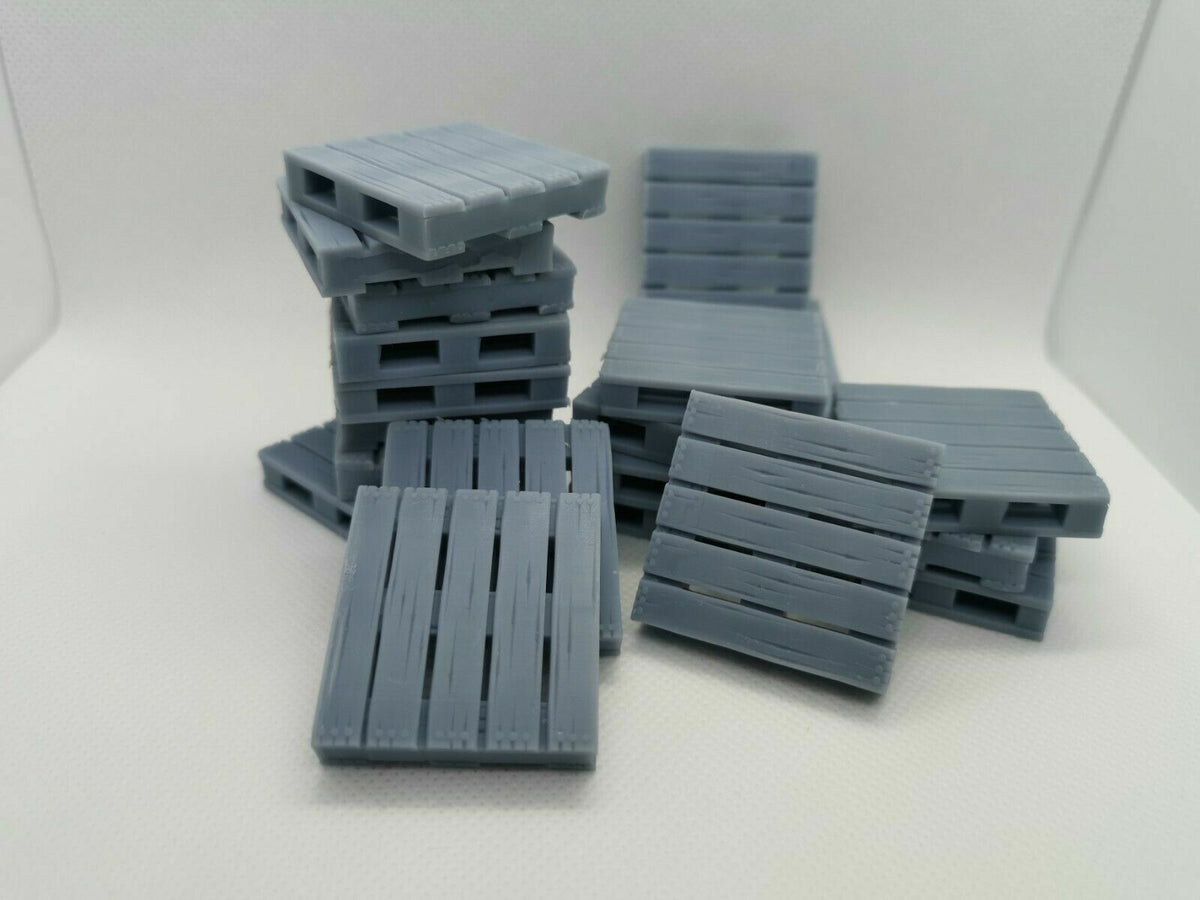 6 x Wooden Pallets for 28mm Terrain compatible with WH/ wargaming etc