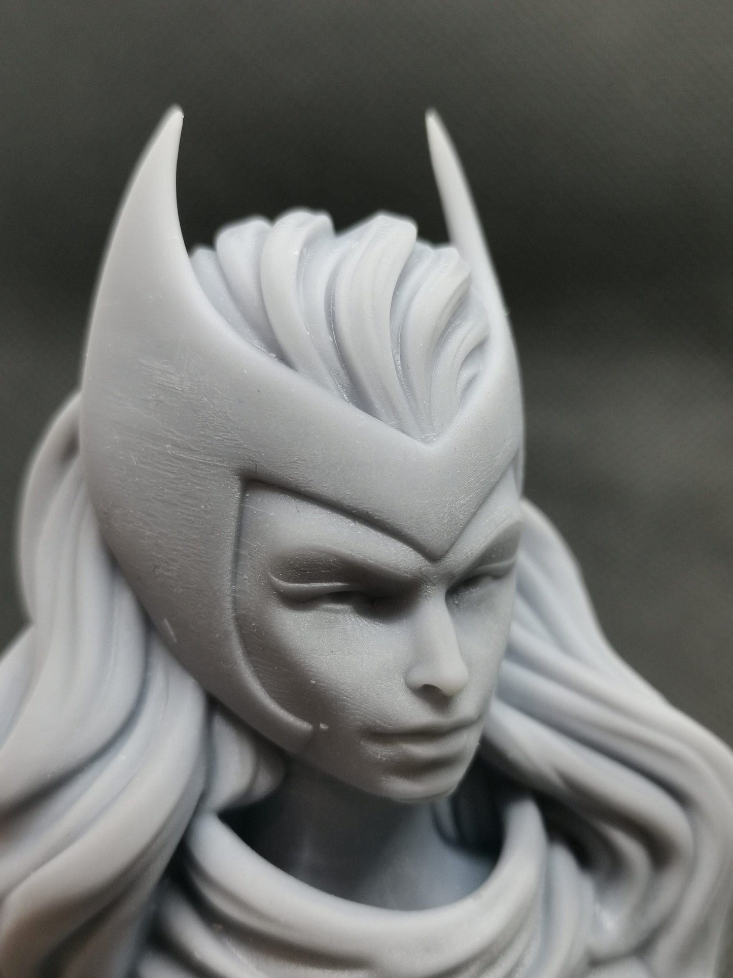Scarlet Witch Bust (Fan Art) - Resin 3D Printed - 4" to " (102mm - 177mm)