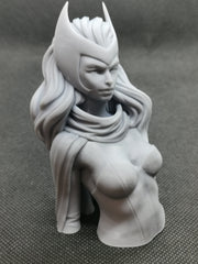 Scarlet Witch Bust (Fan Art) - Resin 3D Printed - 4" to " (102mm - 177mm)