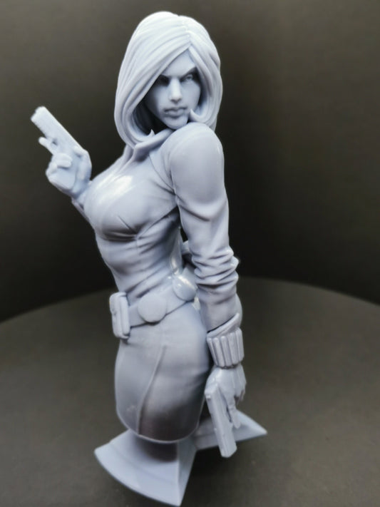 Black Widow (Marvel) Bust Fan Art Resin Printed Unpainted - 4" to 7"
