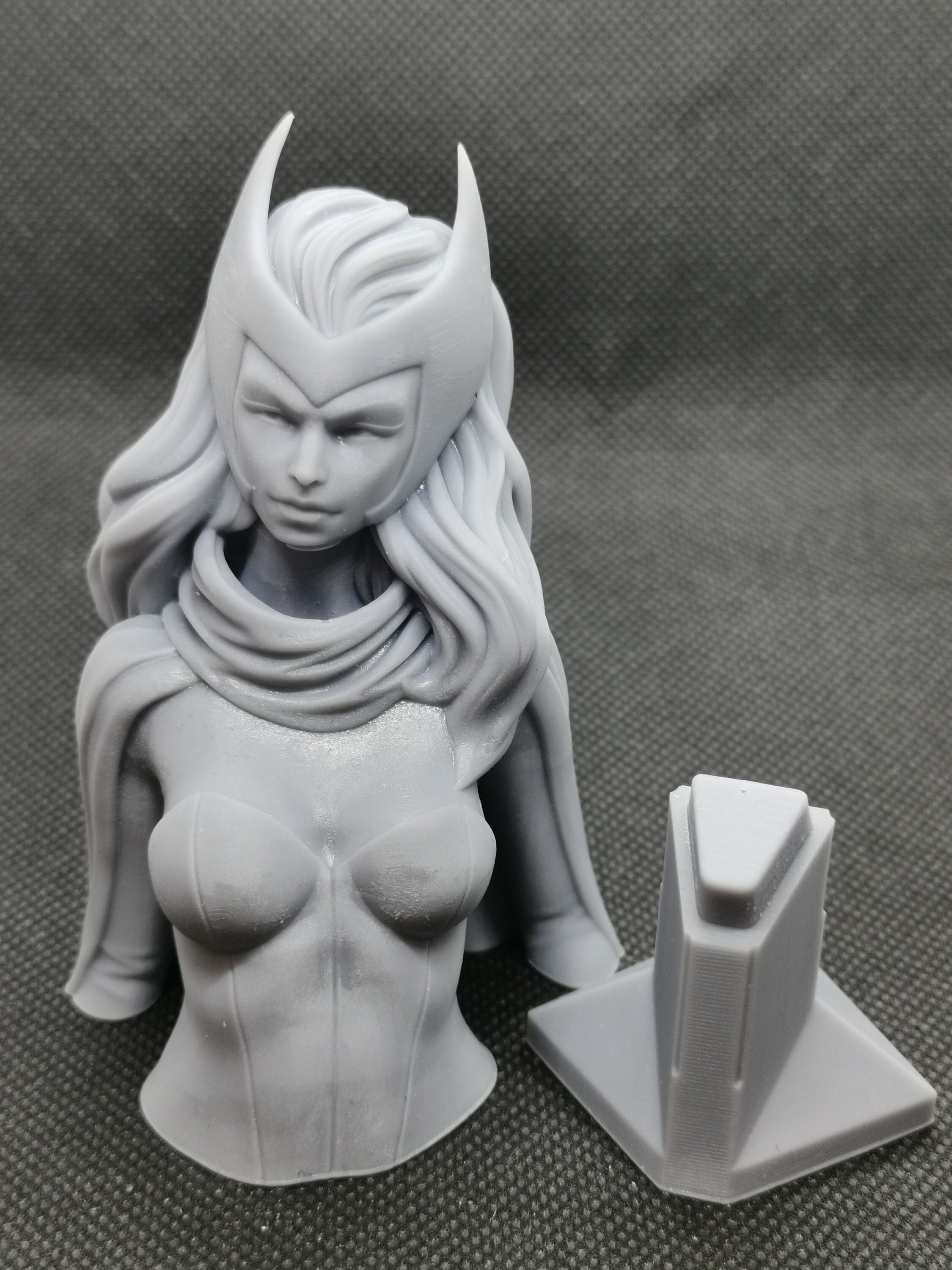 Scarlet Witch Bust (Fan Art) - Resin 3D Printed - 4" to " (102mm - 177mm)