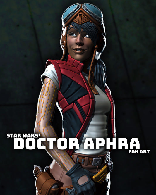 Doctor Aphra Bust  Fan Art Resin Printed Unpainted 4" - 7"