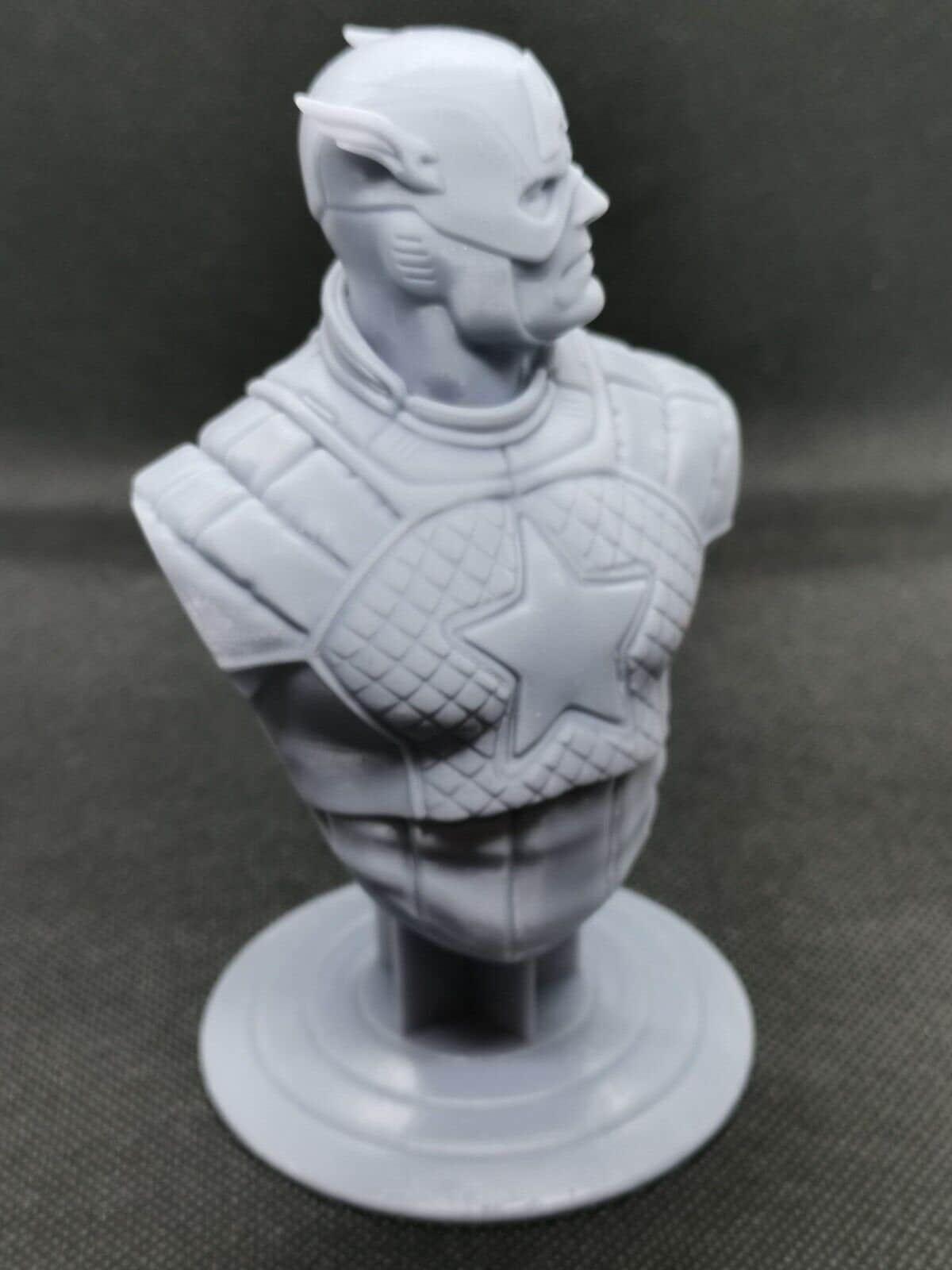 CAPTAIN AMERICA 3D Printed Resin Bust 125mm (5")