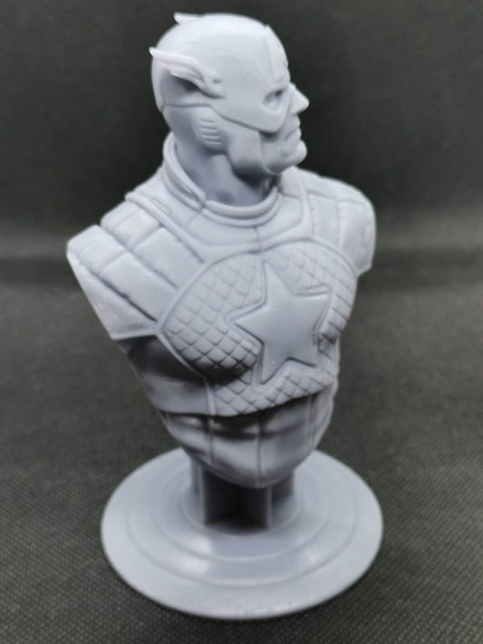 CAPTAIN AMERICA 3D Printed Resin Bust 125mm (5")