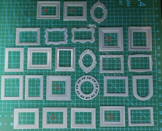 25 X Small Miniature Picture Frames Miniature Dolls House